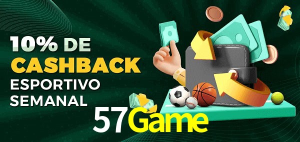 10% de bônus de cashback na 57Game